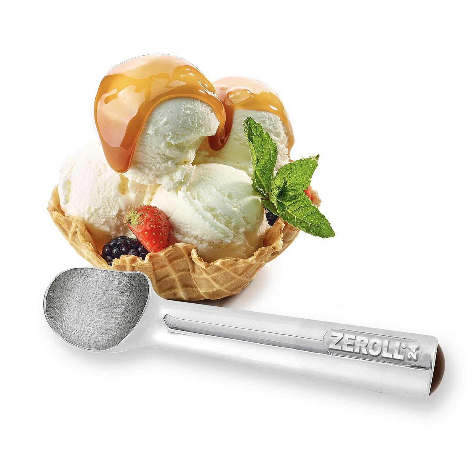 Original Ice Cream Scoop with Unique Liquid Filled Heat Conductive Handle Sim...
