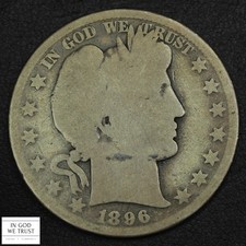 1896 O Barber Silver Half Dollar 50C