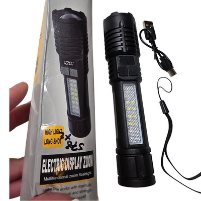 Multifunctional Zoom Flashlight SJ004-1 Type-C Rechargeable LED COB Work Light