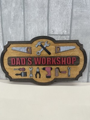 Dad s Workshop Wooden Sign
