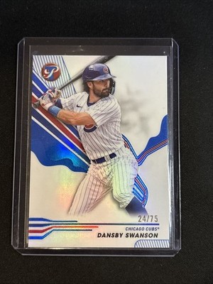  Dansby Swanson 2024 Topps Pristine #96 Refractor 24/75 Cubs