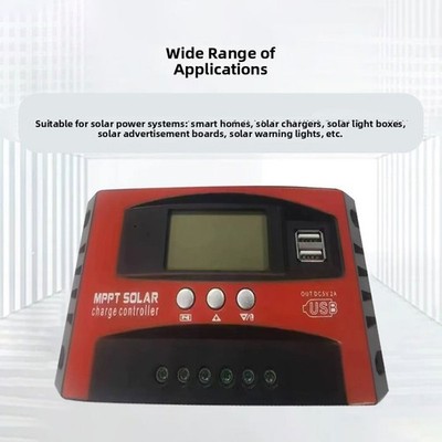 30A 50A 60A 80A 100A For MPPT Solar Charge Controller LCD Display USB Charging