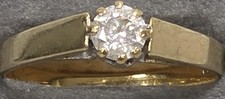 9ct Gold Ring with Stone Size R½ 2g - c049300170170 MS.HH