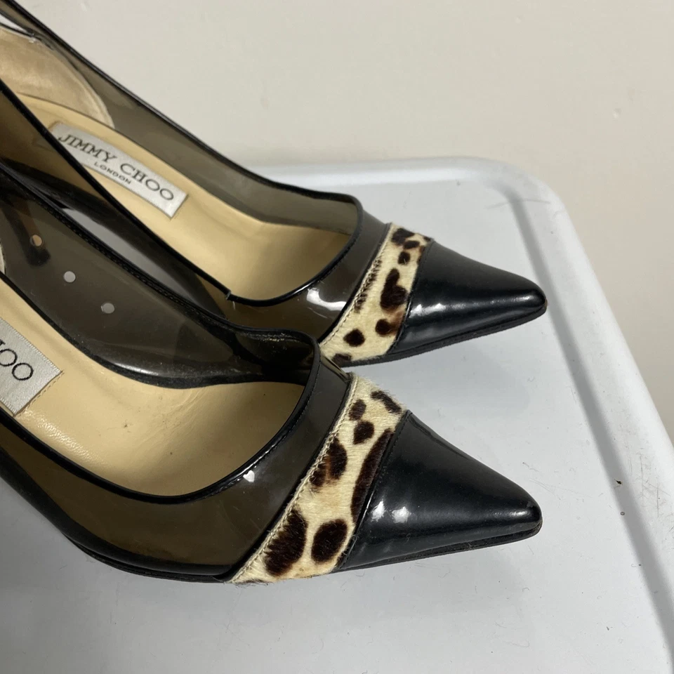 Jimmy Choo 112 Bewley Pony Hair Slip On Pumps Size 35 With Box Re-soled - image 3 of 4