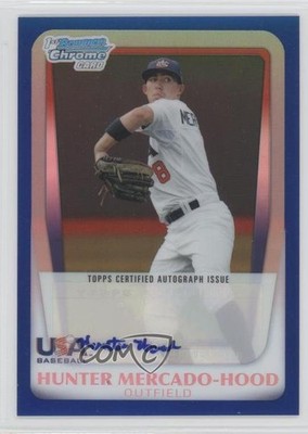 2011 Bowman Draft Blue Refractor 56/99 Hunter Mercado-Hood #AA-HM Auto 1x9