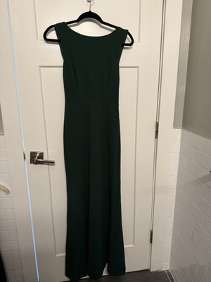 green boat neck dress Matilda | Light Green Boat-Neck Maxi Dress With Ruched Detailing