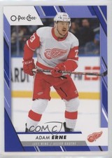 2023-24 O-Pee-Chee Blue Border Adam Erne #370 e9p