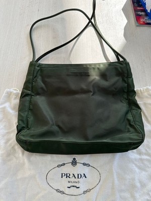 PRADA Tote Bag olivgrün