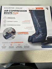 Small -Medium Sharper Image Air Compression Boots Flex Leg Massager open box
