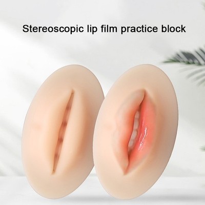 3D Silicone Tattoo Face Lips Model Practice Skin Lip Makeup Cosmetic Train F3