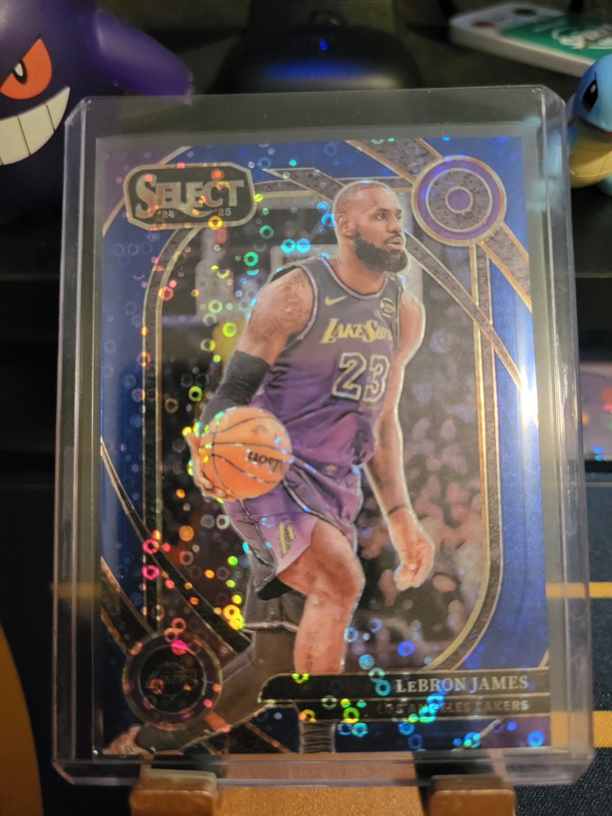 2024-25 Panini Select LeBron James Blue Disco /25 Courtside H2 Lakers #241