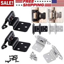 3/8" Inset Offset Kitchen Cabinet Doors Hinges Self Closing Face Mount Lot