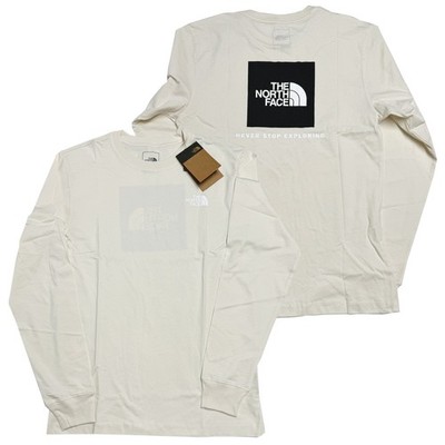 The North Face Mens - Evolution Box NSE L/S Tee T-shirt - White Dune (Cream)