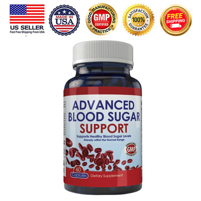 Advanced Blood Sugar Support Healthy Glucose & Weight Management 60 Capsules New