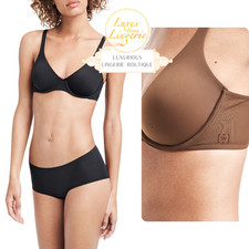 Pure Bra by Wolford 80D Black Nearly Invisible Flat Silicone Seams