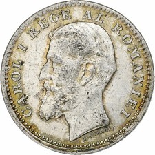 [#1116292] Coin, Romania, Carol I, 50 Bani, 1900, AU, Silver, KM:23