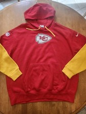 Nike Kansas City Chiefs Pullover Hoodie Mens Large Red Fleece NWOT