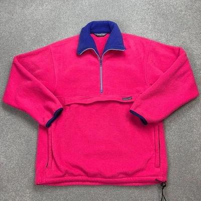 VINTAGE Patagonia polaire adulte rose moyen Snap-T extérieur pull logo hommes - Photo 1/4