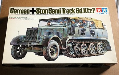 Tamiya 1/35 German 8ton Semi Track Sd.Kfz.7 Motorized Model Kit MT133 Vintage