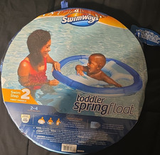 SwimWays Toddler Spring Float Swim Step 2 Inflatable Baby Float Ages 2-4 Blue
