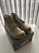 Palladium PallaBrouse Boots Khaki Putty Men 10 Canvas Military Tactical