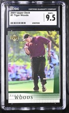 2001 Upper Deck Golf #1 Tiger Woods RC Rookie CGC 9.5 MINT+