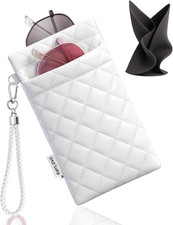 Glasses Case Double Eyeglass Case for Women Men Soft Glasses Case with Carrying