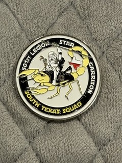 star wars 501st legion challenge Coin Star Garrison S Texas Sq V1.1 Silv Throwba