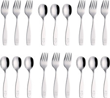 Kids Silverware 18 Pieces Children'S Safe Flatware Set - Children Forks, Childre