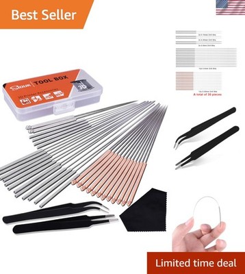 Professional 33-Pc 3D Printer Cleaning Tools Kit - Needles & Tweezers Included