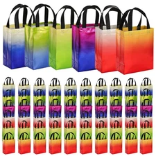 Frcctre 60 Pack 10 x 8 Inch Glossy Reusable Grocery Bags, Non Woven Tote Shop...