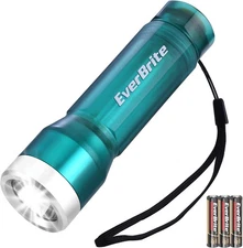EverBrite Mini Flashlight, LED Flash Light with 3 Modes, 3 AAA Batteries Include