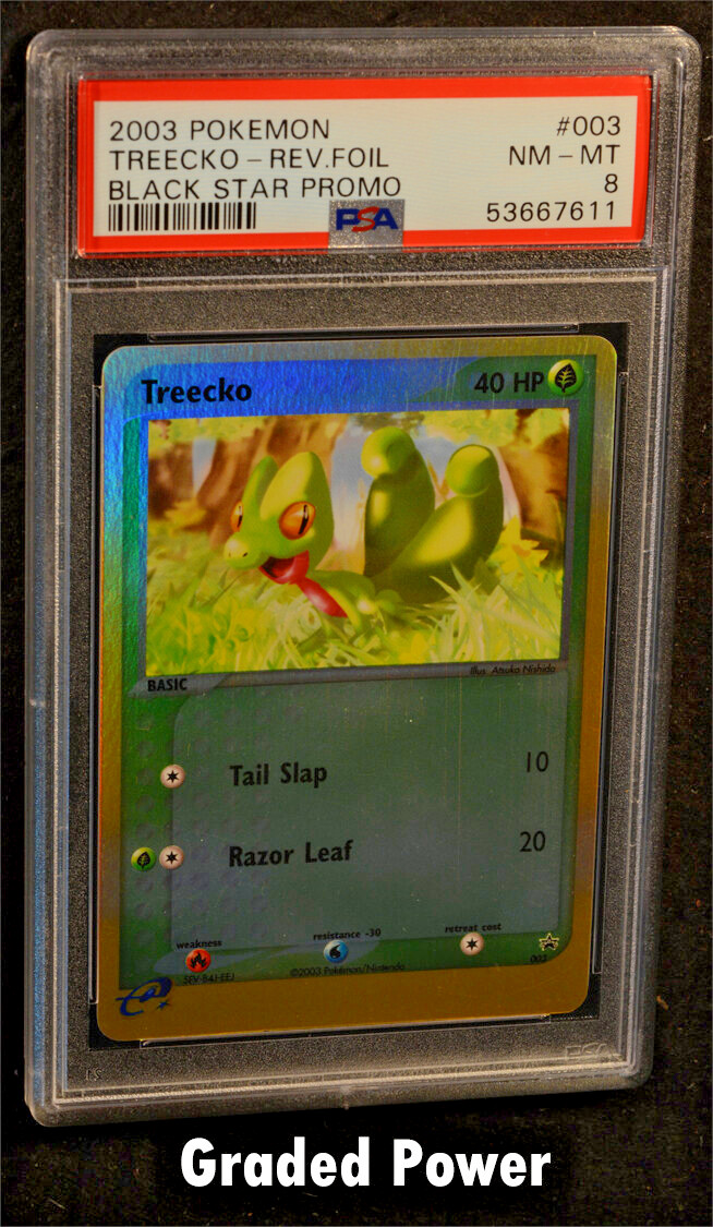 2003 Pokemon TREECKO Reverse Holo Black Star Promo PSA 8 (7611) 003