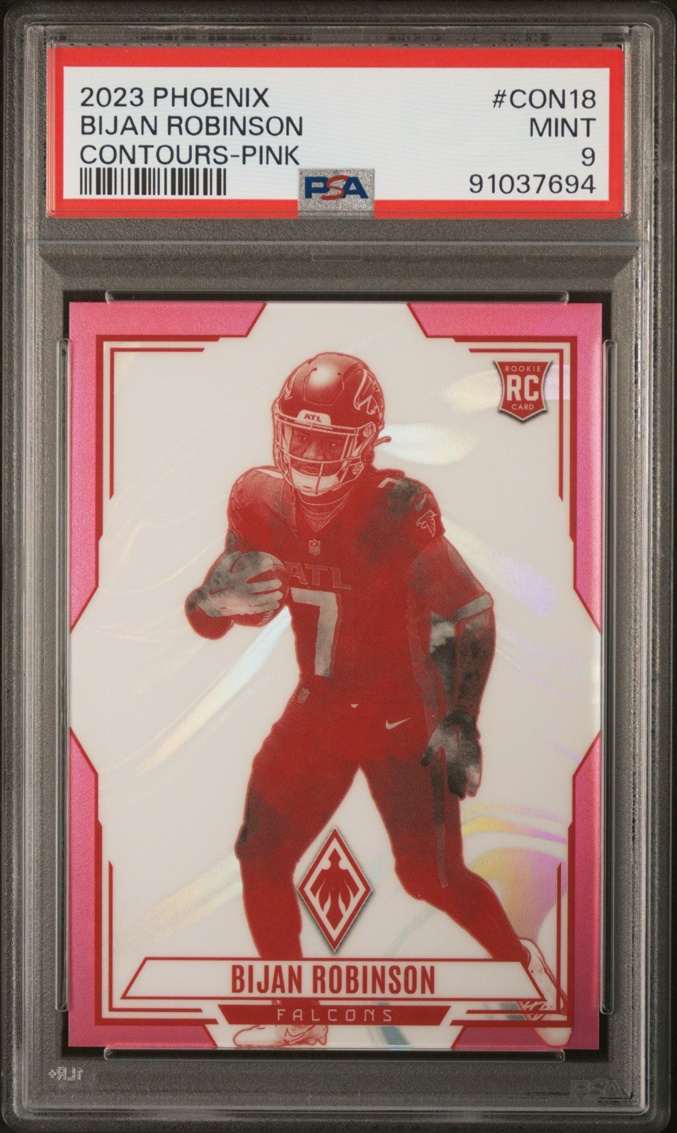 2023 Panini Phoenix - Contours Bijan Robinson #CON-18 Pink /175 (RC)
