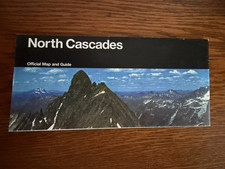 Vtg 1998 North Cascades National Park Service Map & Guide WA Unigrid OOP