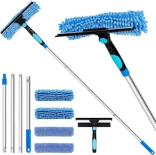 Professional 72'' Window Squeegee Cleaning Washing Tool/Kit with Extension Pole,