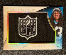 2014 Immaculate Kelvin Benjamin RC Jumbo Patch Player Draft Caps NFL Logo 2/3!🔥