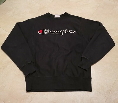 Vintage Champions Reverse Weave Spellout Logo Crewneck