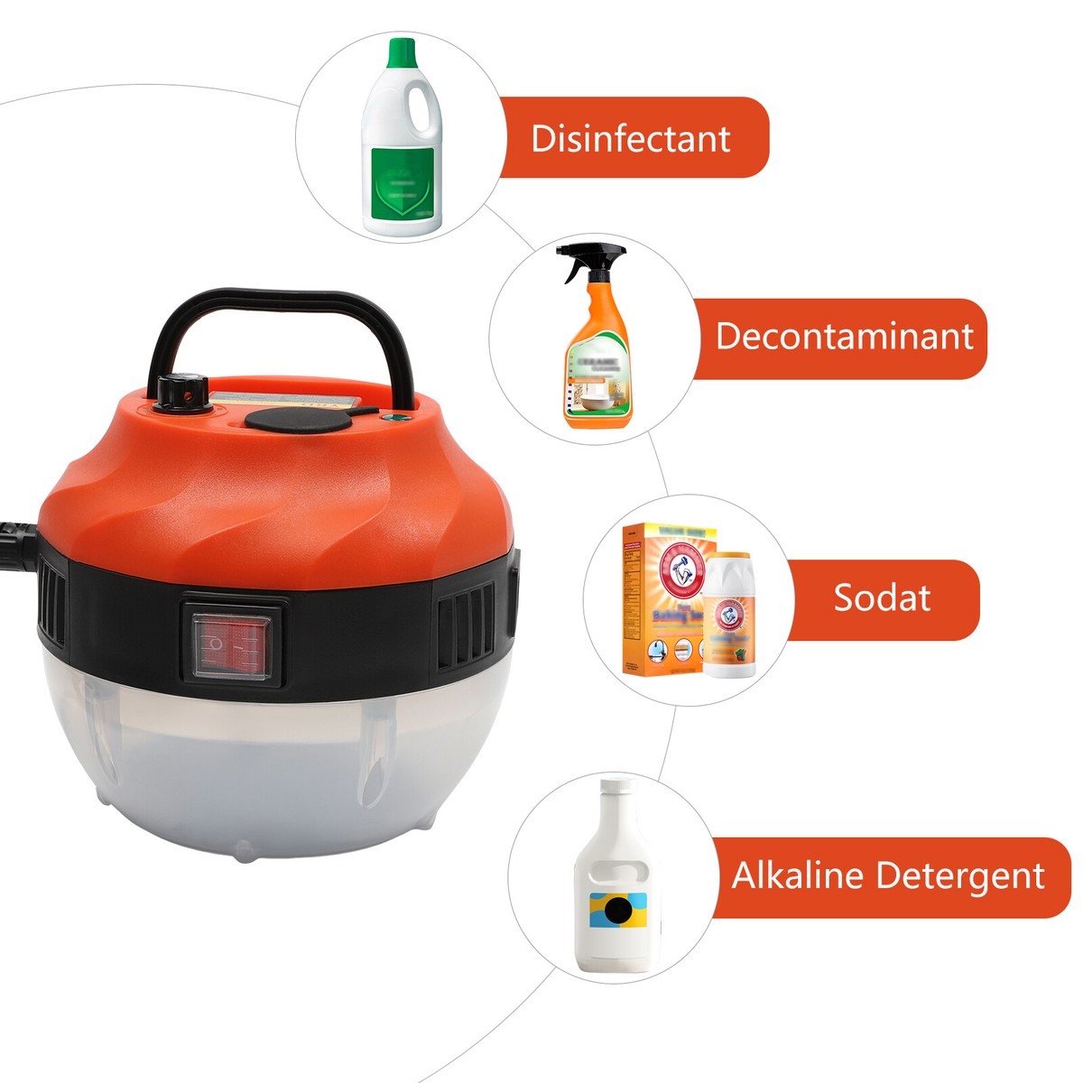 6-Gear Steam Cleaner High Pressure Steam Cleaner Handheld Steam