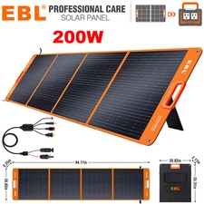 EBL 200W Foldable Portable Solar Panel for Power Station Solar Generator RV