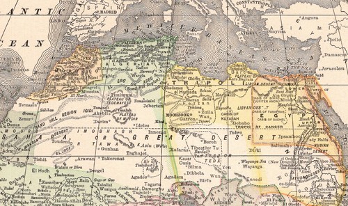 Mapa antiguo de África de 1891 mapa atlas vintage de África galería decoración de pared 2369 - Imagen 2 de 4