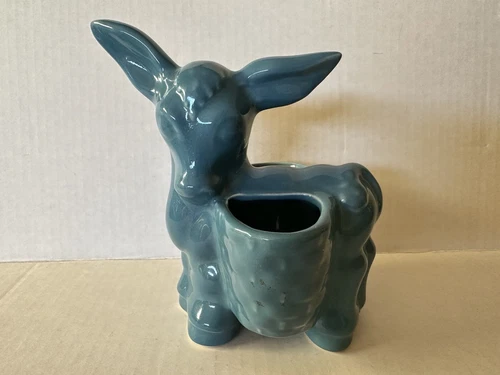 Vintage Red Wing Pottery Donkey Planter