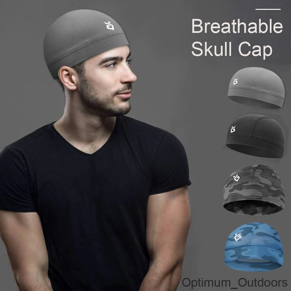 Breathable Skull Cap Wicking Cycling Motor Bike Under Helmet Hat Liner  Running