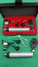 NEW Professional OPHTHALMOSCOPE OTOSCOPE DIAGNOSTIC SET + 2 BULB + 1 ALLIGATOR 
