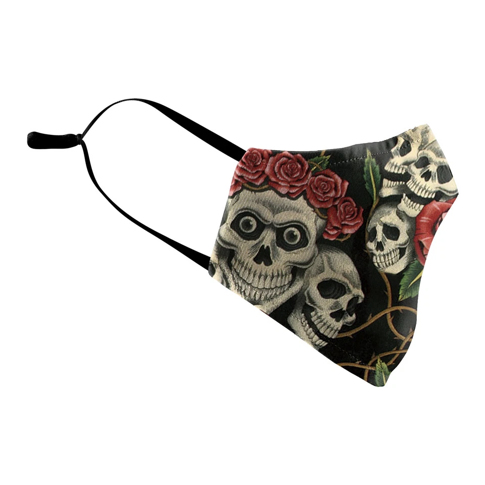Adult Unisex Facemasks Halloween Gift Skulls Roses Death Temptation Mouth Masks - Image 2 of 4