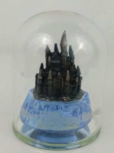 Disney Glass Dome Castle Rare Vintage Walt Disney Logo Collectable Blue Figurine - Picture 4 of 7