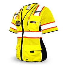 KwikSafety DUCHESS Safety Vest for Women [10 POCKETS] Class 3 ANSI OSHA Hi Viz