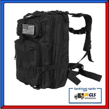 ZAINO TATTICO MILITARE DA TREKKING ESCURSIONISMO VIAGGIO SOFTAIR 30 LITRI NERO