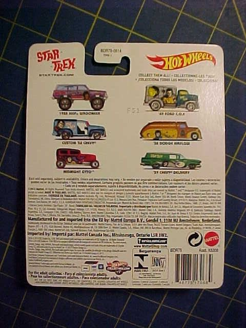 HOT WHEELS　ミニカー　スター・トレック　スポック　リアルライダーズ HOT WHEELS ミニカー スター・トレック スコット リアル