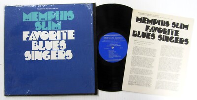 MEMPHIS SLIM Favorite Blues Singers LP Folkways w/Insert VG++ vinyl